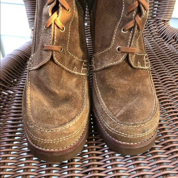 MK suede eyelet hook loop knee high platform RARE - Picture 5 of 16